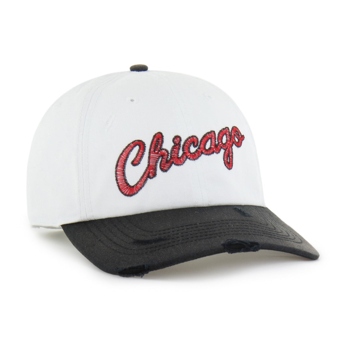 CHICAGO BULLS HARDWOOD CLASSICS WORN SCRIPT '47 CLEAN UP MF MID FIT