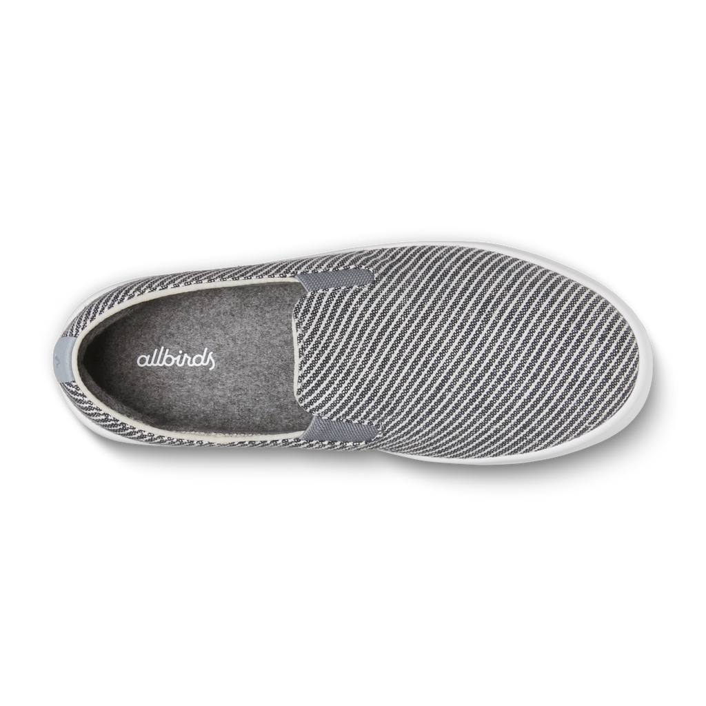 Women's Canvas Cruiser Slip On - Deep Navy Stripes (Blizzard Sole)